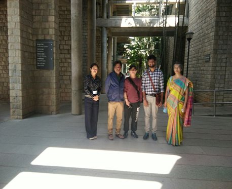 Guided tour of IIM-B for visiting dignitary, Prof. Meng yang – Professor,. Chong Quing University, China by Mr. Shivakumar, facilities head, IIM-B and Professors Vishwa Udchan, Mallika Balu and Smitha MB of SJB SAP. January 2018